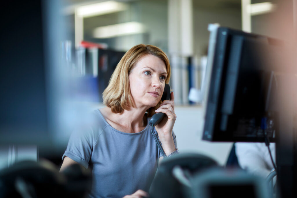 business woman talking on phone