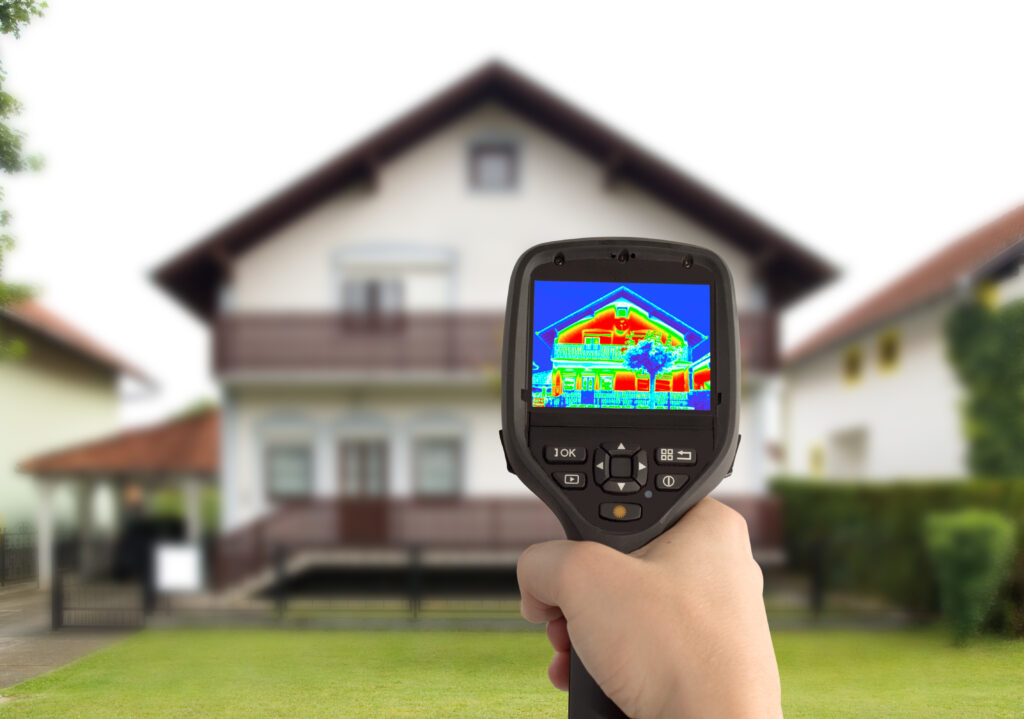 thermal image of house for EPC